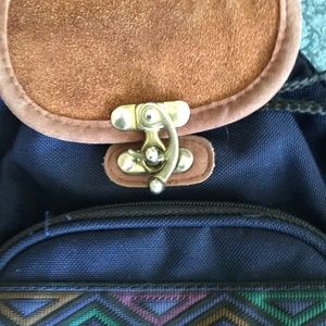 Navy Mini Backpack Shoulderbag Purse Waterproof Lining Women or Kids